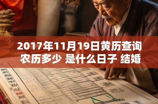 2017年11月19日黄历查询 农历多少 是什么日子 结婚吉时