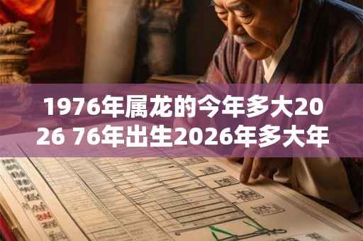 1976年属龙的今年多大2026 76年出生2026年多大年龄