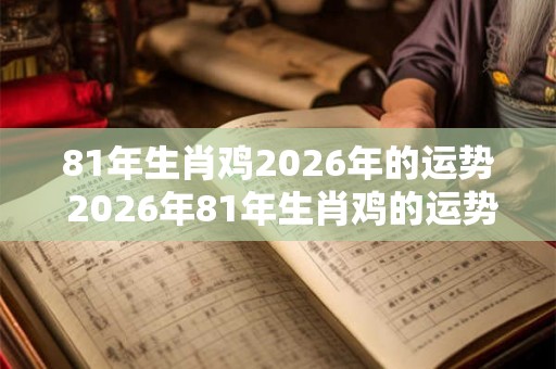 81年生肖鸡2026年的运势 2026年81年生肖鸡的运势如何
