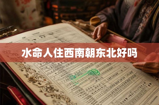 水命人住西南朝东北好吗