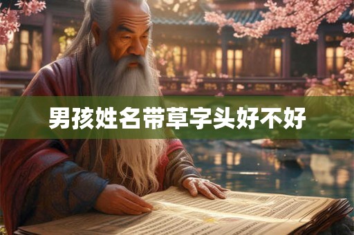 男孩姓名带草字头好不好