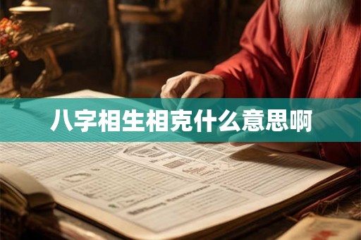 八字相生相克什么意思啊