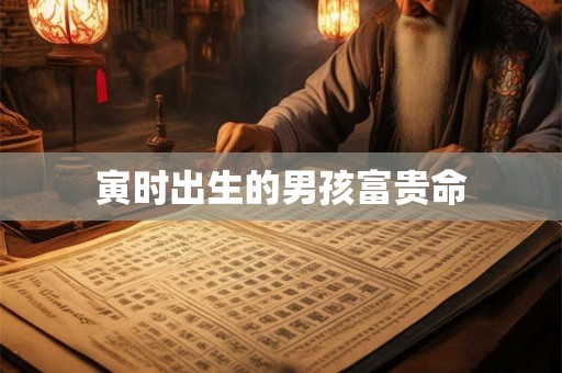 寅时出生的男孩富贵命 寅时出生的男孩富贵命