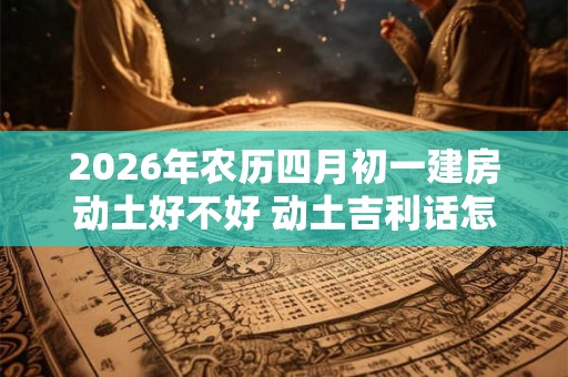 2026年农历四月初一建房动土好不好 动土吉利话怎么说