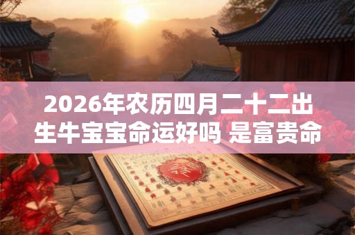 2026年农历四月二十二出生牛宝宝命运好吗 是富贵命吗 2026年农历四月二十二出生牛宝宝命运好吗 是富贵命吗