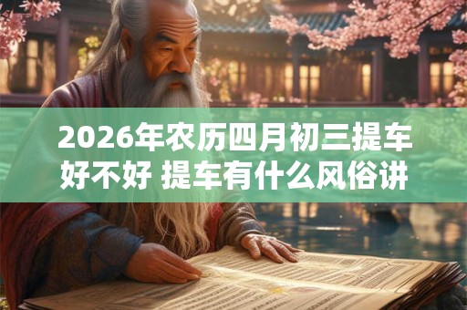 2026年农历四月初三提车好不好 提车有什么风俗讲究吗