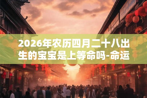 2026年农历四月二十八出生的宝宝是上等命吗-命运如何 2026年农历四月二十八出生的宝宝是上等命吗-命运如何