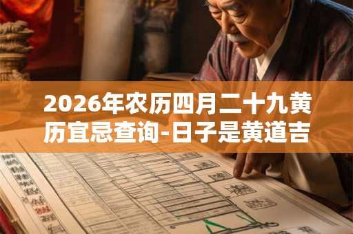 2026年农历四月二十九黄历宜忌查询-日子是黄道吉日吗