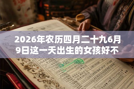 2026年农历四月二十九6月9日这一天出生的女孩好不好