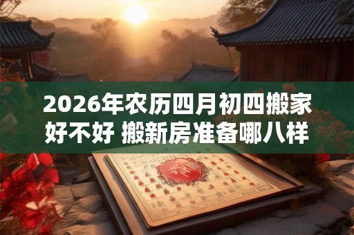 2026年农历四月初四搬家好不好 搬新房准备哪八样东西