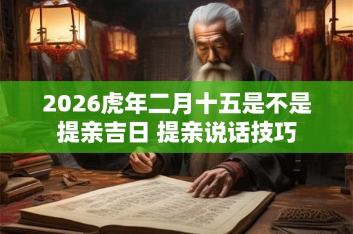 2026虎年二月十五是不是提亲吉日 提亲说话技巧