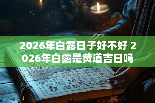 2026年白露日子好不好 2026年白露是黄道吉日吗