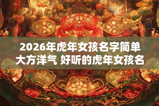 2026年虎年女孩名字简单大方洋气 好听的虎年女孩名字