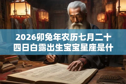 2026卯兔年农历七月二十四日白露出生宝宝星座是什么