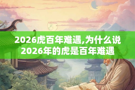 2026虎百年难遇,为什么说2026年的虎是百年难遇