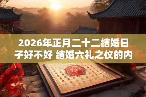 2026年正月二十二结婚日子好不好 结婚六礼之仪的内容