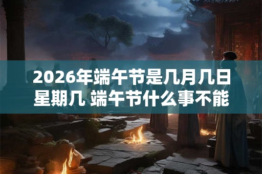 2026年端午节是几月几日星期几 端午节什么事不能做