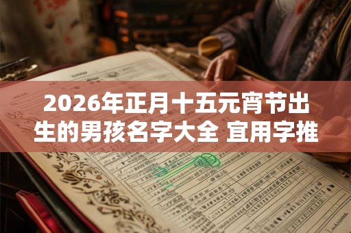 2026年正月十五元宵节出生的男孩名字大全 宜用字推荐