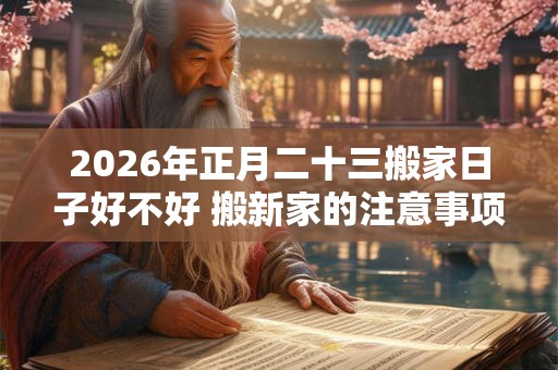 2026年正月二十三搬家日子好不好 搬新家的注意事项