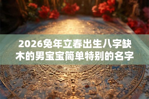 2026兔年立春出生八字缺木的男宝宝简单特别的名字大全