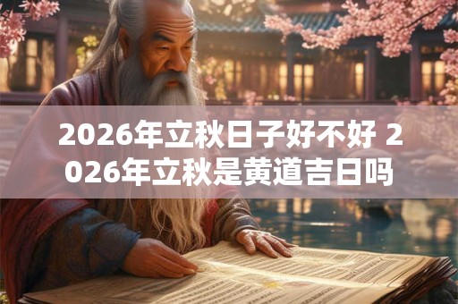2026年立秋日子好不好 2026年立秋是黄道吉日吗