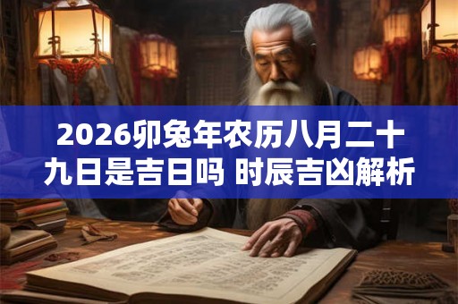 2026卯兔年农历八月二十九日是吉日吗 时辰吉凶解析！