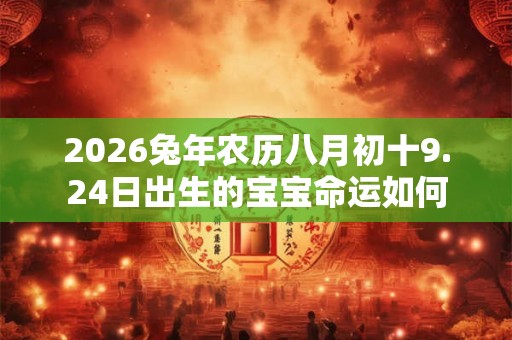 2026兔年农历八月初十9.24日出生的宝宝命运如何