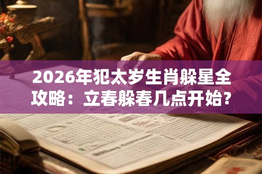 2026年犯太岁生肖躲星全攻略:立春躲春几点开始?具体时间表来了