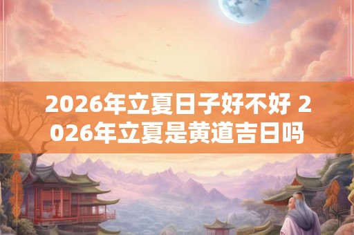 2026年立夏日子好不好 2026年立夏是黄道吉日吗