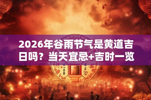 2026年谷雨节气是黄道吉日吗?当天宜忌+吉时一览 2026年谷雨节气是黄道吉日吗?当天宜忌+吉时一览