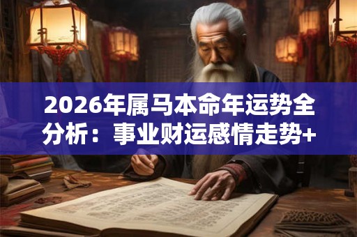 2026年属马本命年运势全分析:事业财运感情走势+幸运方向与禁忌 2026年属马本命年运势全分析:事业财运感情走势+幸运方向与禁忌