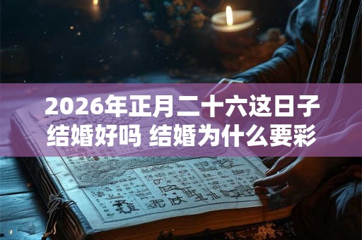 2026年正月二十六这日子结婚好吗 结婚为什么要彩礼