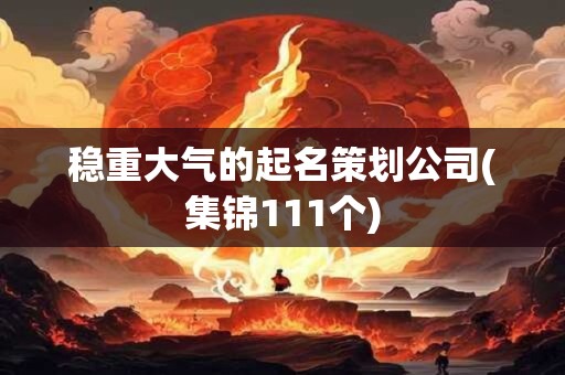 稳重大气的起名策划公司(集锦111个)
