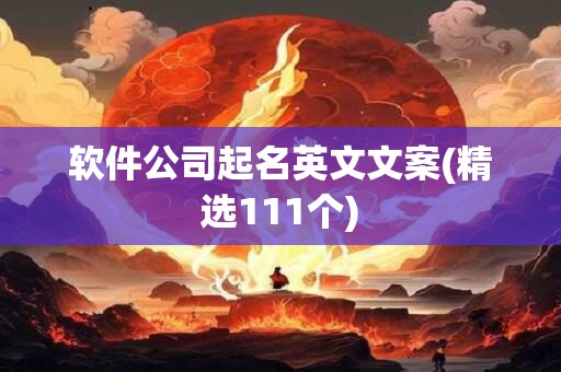 软件公司起名英文文案(精选111个)