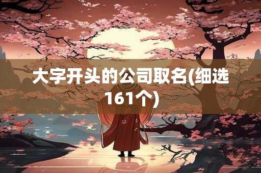 大字开头的公司取名(细选161个)