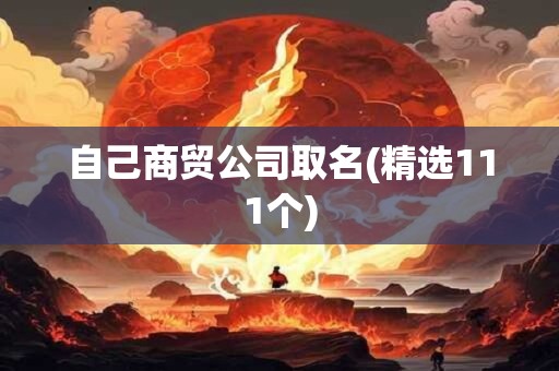 自己商贸公司取名(精选111个)