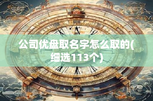 公司优盘取名字怎么取的(细选113个)