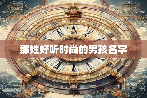 那姓好听时尚的男孩名字