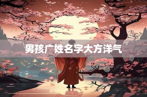 男孩广姓名字大方洋气