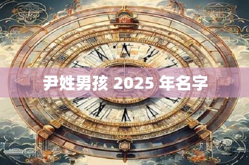 尹姓男孩 2025 年名字