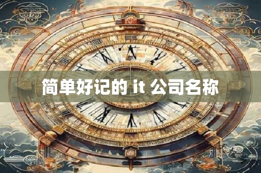 简单好记的 it 公司名称