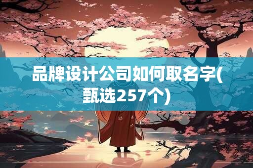 品牌设计公司如何取名字(甄选257个)