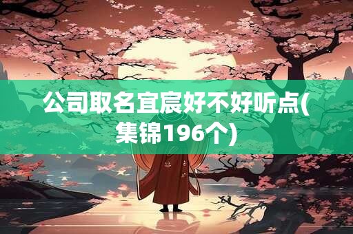 公司取名宜宸好不好听点(集锦196个)