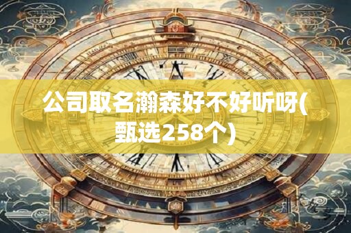 公司取名瀚森好不好听呀(甄选258个)