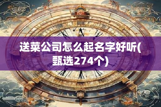 送菜公司怎么起名字好听(甄选274个)