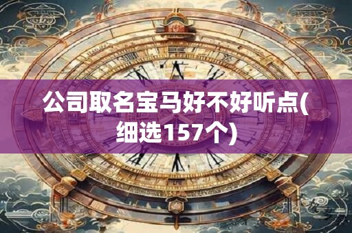 公司取名宝马好不好听点(细选157个)