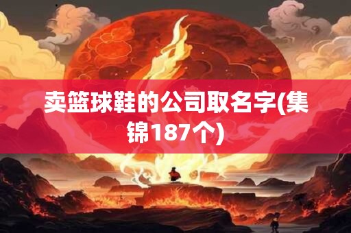卖篮球鞋的公司取名字(集锦187个)
