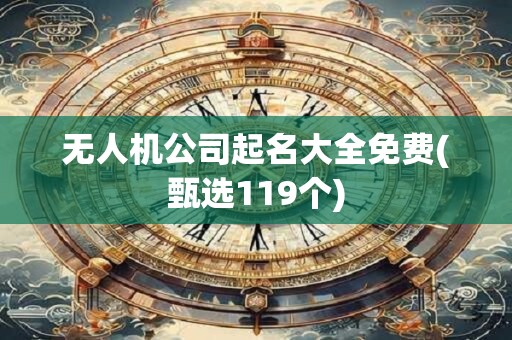 无人机公司起名大全免费(甄选119个)