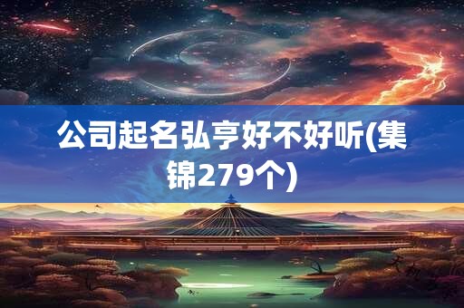 公司起名弘亨好不好听(集锦279个)