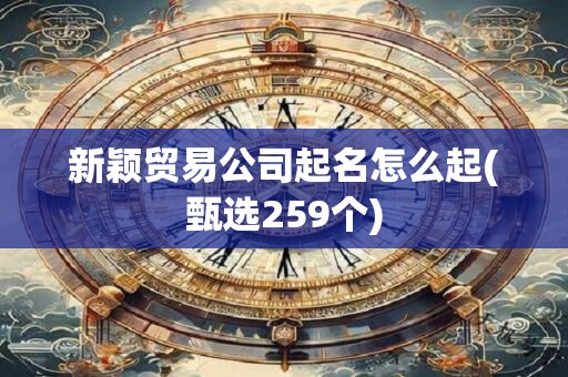 新颖贸易公司起名怎么起(甄选259个)
